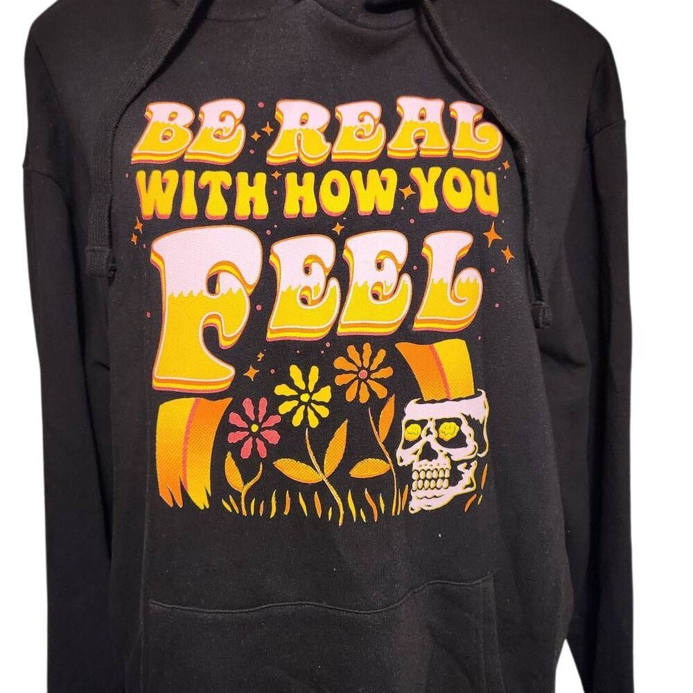 Stonefruit Be Real With How You Feel hoodie black XL - Picture 2 of 7